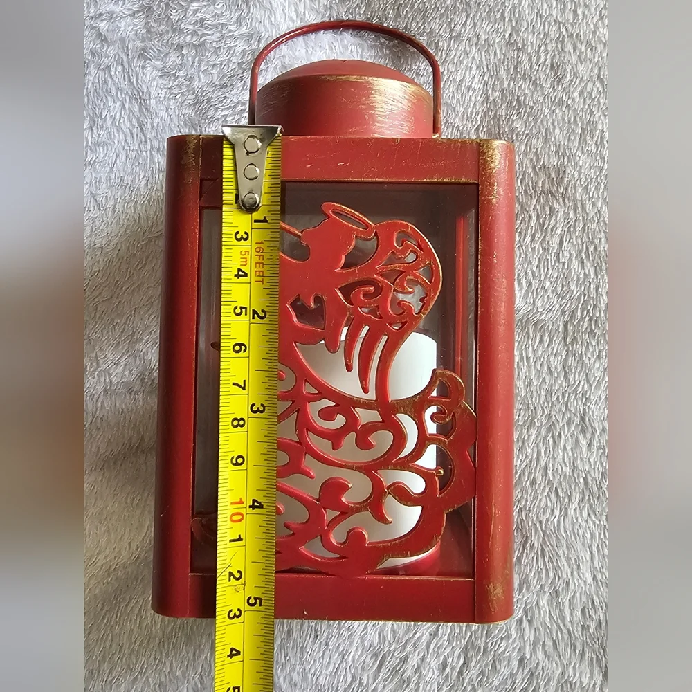 Impressions Holiday Angel Lanterns - Set of 3 (Red) - Flameless